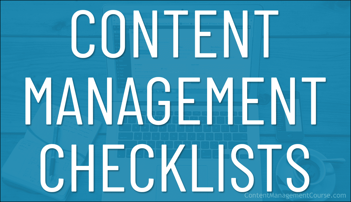 Content Management Checklists